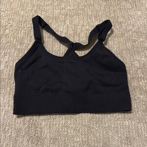 Black Women's Seamless Sports Bra